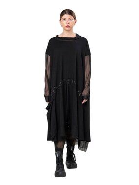 Philomena Christ Dress One Size Mesh Dropped Shoulder Long Sleeve Whimsigoth NEW